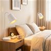 HOMCOM Set di 2 Lampade da Tavolo Moderne con Porte USB in Acciaio, Bianco