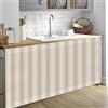 Highdi Tende per Armadietti Cucina Corta Autoadesiva, Tenda per Scaffale Cucina Antipolvere e Privacy per Tendina Sottolavello, Mobile Lavatrice, Armadio (Beige 2,100 * 140cm)