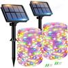 btfarm 2 Pezzi Luci Solari Esterno, 15M 150 LED Catena Luminosa Esterno Solare 8 Modalità, Impermeabile Filo di Rame Lucine Esterno Energia Solare Decorative per Natale Giardino Albero, Multicolore