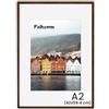 Feihorrm Cornice portafoto in legno massiccio, A2 Cornice portafoto in rovere, con vetro temperato, per foto 42x59,4 cm senza passepartout o foto 28,7x41 cm con passepartout (Marrone scuro, A2