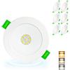 Aulaiyi Faretti LED da Incasso per Cartongesso 230V, 5W 650LM Faretto Incasso Regolabile 2700K/4000K/6000K, IP44 Faretti LED Soffitto Ultrasottili per Bagno, Foro 68-80mm, Set di 6 Bianco