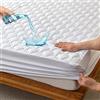 HIGHDI Coprimaterasso Matrimoniale Impermeabile 200 x 200 cm, Bianco Lenzuolo con Angoli in Cotone e Microfibra Protezione, Proteggi Materasso, Traspirante, Tutto Intorno Elastico