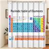 Xiaoterna Tavola periodica degli elementi Tenda da doccia astratta Tabella degli elementi chimici Tende da doccia lavabili in tessuto idrorepellente per il bagno 180x240cm