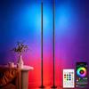 Aogled Lampada da Terra LED RGB, 2 Pezzi, 120 cm, 16 Milioni di Colori, Controllo tramite App e Telecomando, Sincronizzazione Musicale, per Soggiorno e Camera da Letto [Classe di efficienza energetica G]