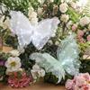 Yinkin 2 Pezzi 50,8 cm Grandi Decorazioni LED a Farfalla Mariposas Grandes para Decoracion Farfalle Giganti Illuminabili 3D per Matrimonio Compleanno Festa di Nascita Baby Shower (Verde, Bianco)