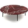 ZANOTTA tavolino GRAPHIUM 682 - 682-BASE-NERA-MARMO-ROSSO-LEPANTO