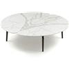 ZANOTTA tavolino GRAPHIUM 682 - 682-BASE-NERA-MARMO-CALACATTA