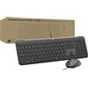 Logitech Business Logitech Signature Slim Wired Combo MK620 for Business, mouse ottico con cavo, tastiera standard, USB-C plug-and-play, Windows/Mac/Chrome/PC/laptop, Layout Italiano QWERTY - Graphite