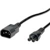 VALUE IEC320/C14 - Cavo di rete, presa C5, 1,8 m, colore: Nero