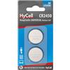 Ansmann HyCell Pile a bottone al litio CR2450 3V, 2 pezzi, lunga durata, per calcolatrice, bilancia, orologio, chiave dell'auto, apri garage, telecomando, luce