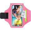 GlasFlength Bracciale sportivo universale per cellulare da jogging con custodia per cellulare per iPhone 15/14/13/12/Samsung Galaxy S24/S23 Huawei Xiaomi (rosso rosa)