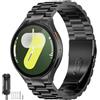 SUNDAREE Cinturino Compatibile con Samsung Galaxy Watch 7 44MM 40MM/Watch 6 Claissc 47MM/5 Pro 45MM,No Gap Uomo Metallo Acciaio Orologio Cinturini Ricambio Bracciale per FE/6/5/4 46MM 43MM 42MM,Nero