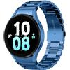 SUNDAREE Cinturino Compatibile con Samsung Galaxy Watch 7 44MM 40MM/Watch 6 Claissc 47MM/5 Pro 45MM,No Gap Uomo Metallo Acciaio Orologio Cinturini Ricambio Band per Watch FE/6/5/4 46MM 43MM 42MM,Blu