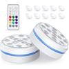 Joycome Illuminazione piscina 2 pezzi 13 RGB LED piscina luce subacquea accessori vasca idromassaggio con telecomando, magnete, lampade da piscina IP68 impermeabile luci galleggianti per stagno spa