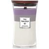 WoodWick Trilogy candela grande profumata con stoppino scoppiettante | Amethyst Sky | Durata Fino a 130 Ore