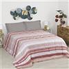 Baroni Home Trapunta Invernale in Ecopiuma, Piumone 350 gr/mq caldo e morbido, Anallergica, Antiacaro e Traspirante, Righe Rosa, Matrimoniale 260x260 cm