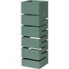 Baroni Home Portaombrelli Design Moderno Porta Ombrelli in Metallo Geometrico con 2 Gancini e Vaschetta Scolapioggia Rimovibile 15,5x15,5x49 cm Verde