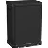 HOMCOM Pattumiera da cucina 2x30 L con pedale e chiusura ammortizzata, acciaio inox, nero | Aosom Italy