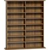 HOMCOM Scaffale per 720 CD o 396 DVD e Blu-ray con 16 scomparti e 12 ripiani, noce | Aosom Italy