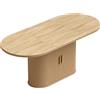 HOMCOM Tavolo da pranzo ovale per 6 persone con ante a rullo e 6 vani, 180x80x75cm, Rovere | Aosom Italy