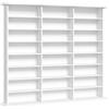 HOMCOM Scaffale multimediale per 1032 CD o 594 DVD con 24 vani e 18 ripiani, bianco | Aosom Italy