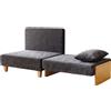 HOMCOM Poltrona letto singolo 2 in 1 pieghevole con cuscini, grigio scuro | Aosom Italy
