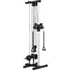 SPORTNOW Lat machine da parete con pulegge regolabili, pulldown e carico pesi, nera | Aosom Italy