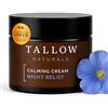 TALLOW Naturals Calming Cream Night Relief - VISTO IN TV - Crema Notte Lenitiva al Sego Bovino Bio, Bio Beef Tallow Skincare, Cura Lenitiva Naturale da Bovini al Pascolo in Germania (50ml)