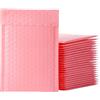 Haocjanc 60 buste a bolle autosigillanti, buste imbottite rosa, 13 x 18 cm, sacchetti impermeabili per corriere, imballaggi, merci, gioielli