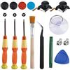 Tunejoy Sostituzione Analogico 3D Joystick per Joy-Con Professionale Strumenti di Riparazione per Switch con Thumbstick Cacciaviti Pinzette Spazzola 16 Pezzi