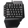 BONKZEBU Tastiera da Gioco Impermeabile con una Sola Mano Tastiera Meccanica ABS da 39 Tasti per Uso di Gioco