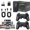 SUNYANU Console Retro Wireless 4K con 2 Controller Neri, Dongle HDMI, 9 Emulatori Integrati, 20.000+ Giochi Preinstallati, Versione 2026 (128GB)