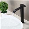 XDSMB Rubinetto Lavandino Alto Solo Acqua Fredda Miscelatore a Cascata Lavabo Bagno G1/2 Rubinetto Lavello,nero