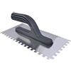 AERZETIX - C54542 - Cazzuola per colla rettangolare - con denti 8x8mm - frattone dentata per piastrelle - spatola dentata - 270x125mm - lama in acciaio