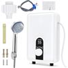 Normodic Scaldacqua istantaneo, 6000 W, mini scaldabagno elettrico con display LED, 220-240 V, per cucina e doccia, bagno, balcone, senza spina, resistente alla pressione, impermeabile IPX4, classe energetica