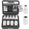 TECPO 300477 - Set di chiavi a bussola per esterni Torx E10-E24, 9 pezzi