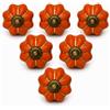 Ajuny Pomelli Ceramica Arancione Set 6 Zucca Maniglie Mobili Cassetti