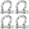 PATIKIL 4pz Chiavistello a Vite 5mm 3/16 353lb per Catene Cavi Argento