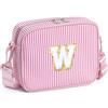 YOOLIFE Borsa a tracolla con lettere per bambine da 3, 4, 5, 6, 7, 8, 9, 10 anni, regalo di compleanno personalizzato per adolescenti, sorelle, nipote, Colore: rosa., W, Classico