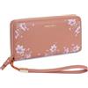 Pomelo Best Portafoglio in Pelle Donna con Stampato Magnolia RFID | Tasche per Biglietti, Scomparto per Cellulare, Chiusura Zip e Cinturino da Polso. Regalo Perfetto per Donne e Ragazze.