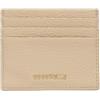 Coccinelle Metallic Soft Portacarte Donna in Pelle Beige | 10 x 8.5 x 0.5 cm, Tasca Centrale, RFID Safe, 100% Pelle, Chiusura Aperta
