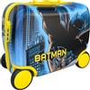 CARTOON Trolley da viaggio in ABS valigia cavalcabile per bambini 40 x 32 x 20 cm con quattro ruote trainabile (Batman)