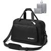 BAGZY Bagaglio a Mano 55x40x23cm Lufthansa Eurowings Cabin Bag 50L Grande Borsa Sportiva Impermeabile Borsone Maternità Valigia per Viaggio, Weekend, Aereo Uomo Donna con Borsa da Toilette Nero