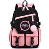 Roffatide Kpop Stray Kids Backpack Studenti Borsa duratura con più tasche Zaino a spalla della scuola superiore media per gli adolescenti Fans Stay Regali Rosa A