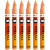 Molotow ONE4ALL 127hs # 225 marcatore, confezione da pezzi, 2 mm 2 mm pfirsich pastell, 6 pezzi