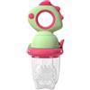 Ginwrek Succhiatore per alimenti ciuccio per frutta in silicone per neonati con manico ideale per la dentizione morbido massaggiagengive con sistema antigoccia.