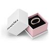 Pandora Moments Anello da donna con fascia a forma di cuori placcata in oro rosa 14k, misura 48, con confezione regalo