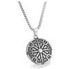 PiercingJak Collana vichinga da uomo, con ciondolo a forma di elmo vichingo dello spavento Valknut, Odino, corvo, compasso, talismano, amuleto, gioielli, in acciaio inox, con rune vichinghe