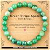 AD Beads - Braccialetto fatto a mano da 4 mm, 6 mm, 8 mm, 10 mm, pietra naturale per la pace e la tranquillità, meditazione, yoga, guarigione e energia, regalo unisex, 6 mm