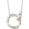 NicoWerk Collana da donna in argento Sterling 925, ramo, cerchio, rotonda, filigrana con struttura SKE706